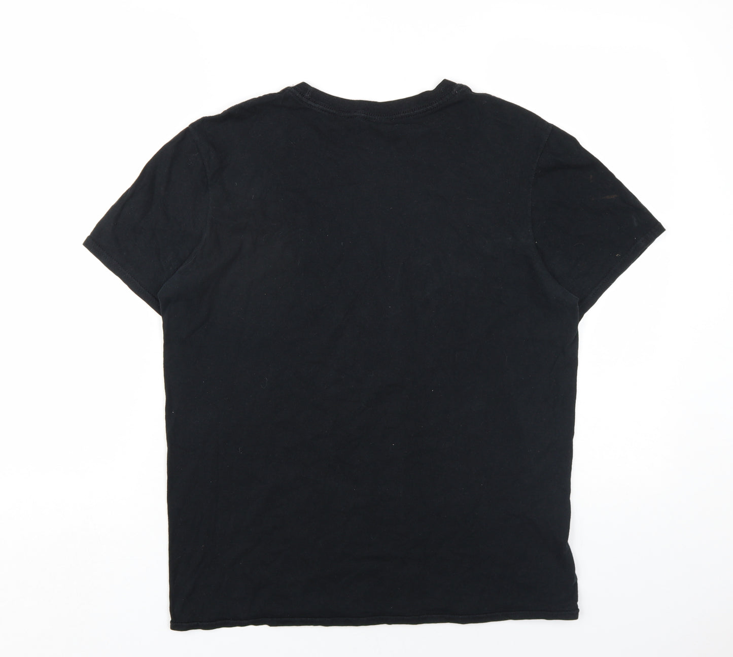 DC Comics Mens Black Cotton T-Shirt Size M Round Neck - Justice League