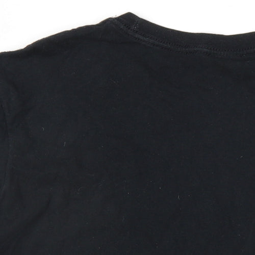 DC Comics Mens Black Cotton T-Shirt Size M Round Neck - Justice League