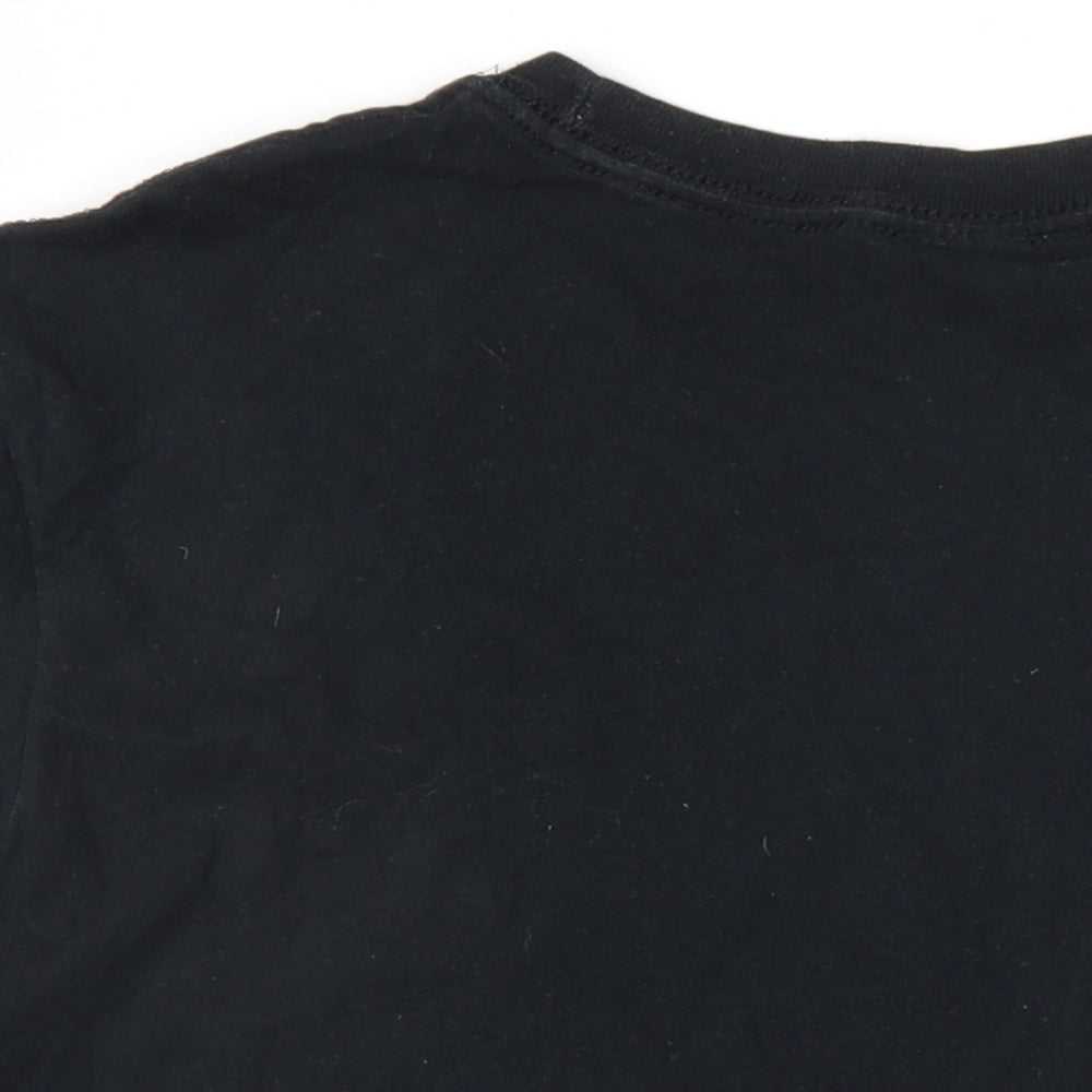 DC Comics Mens Black Cotton T-Shirt Size M Round Neck - Justice League