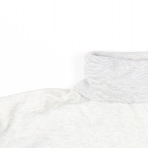 Ralph Lauren Sport Womens Grey Cotton Basic T-Shirt Size S Roll Neck