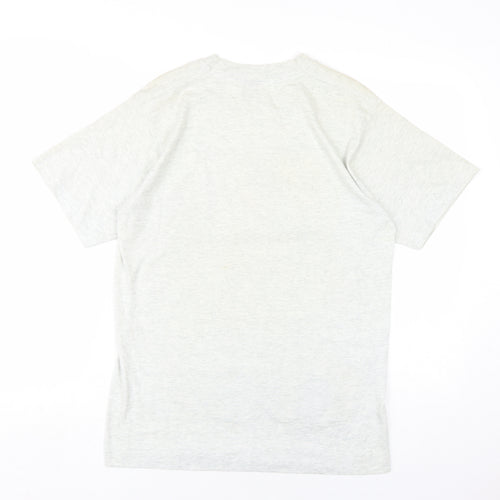 Disney Mens Grey Cotton T-Shirt Size M Round Neck - Mickey Mouse Florida