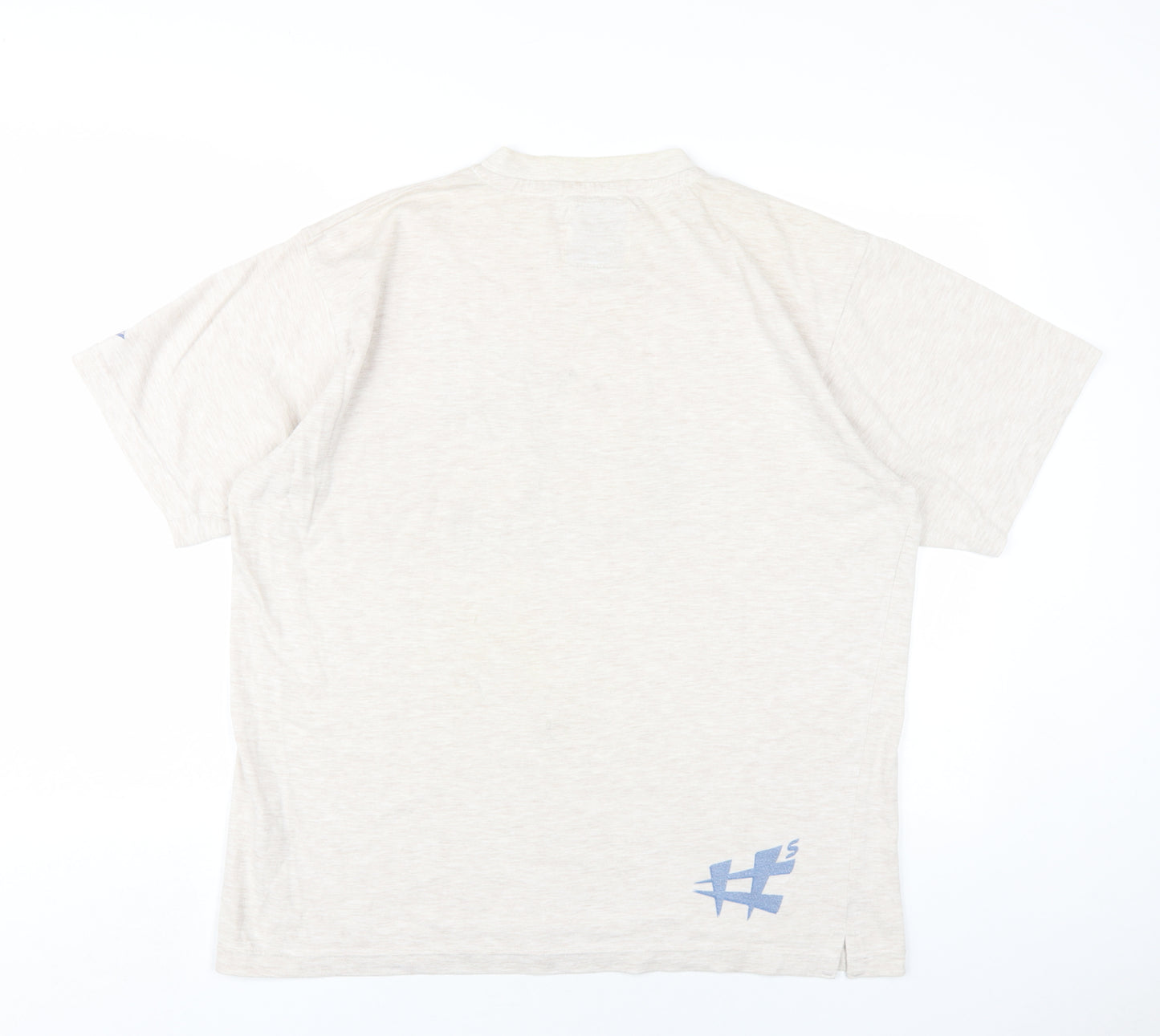 Lee Sharpe Mens Beige Cotton T-Shirt Size L Round Neck