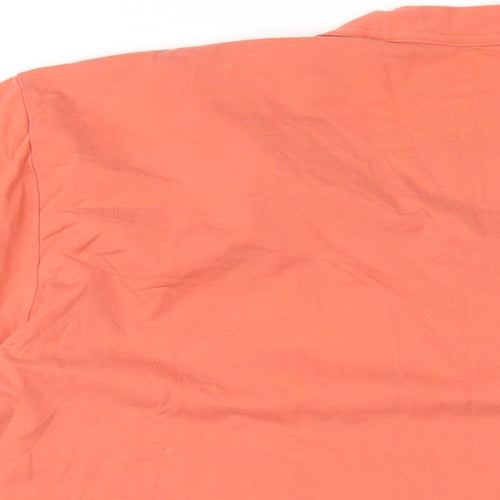 Calvin Klein Mens Orange Cotton T-Shirt Size XL Round Neck