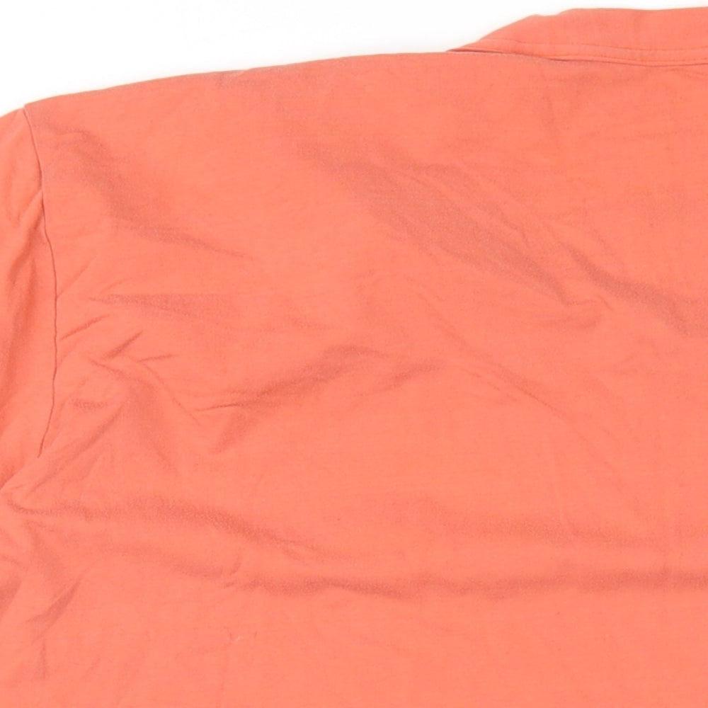 Calvin Klein Mens Orange Cotton T-Shirt Size XL Round Neck