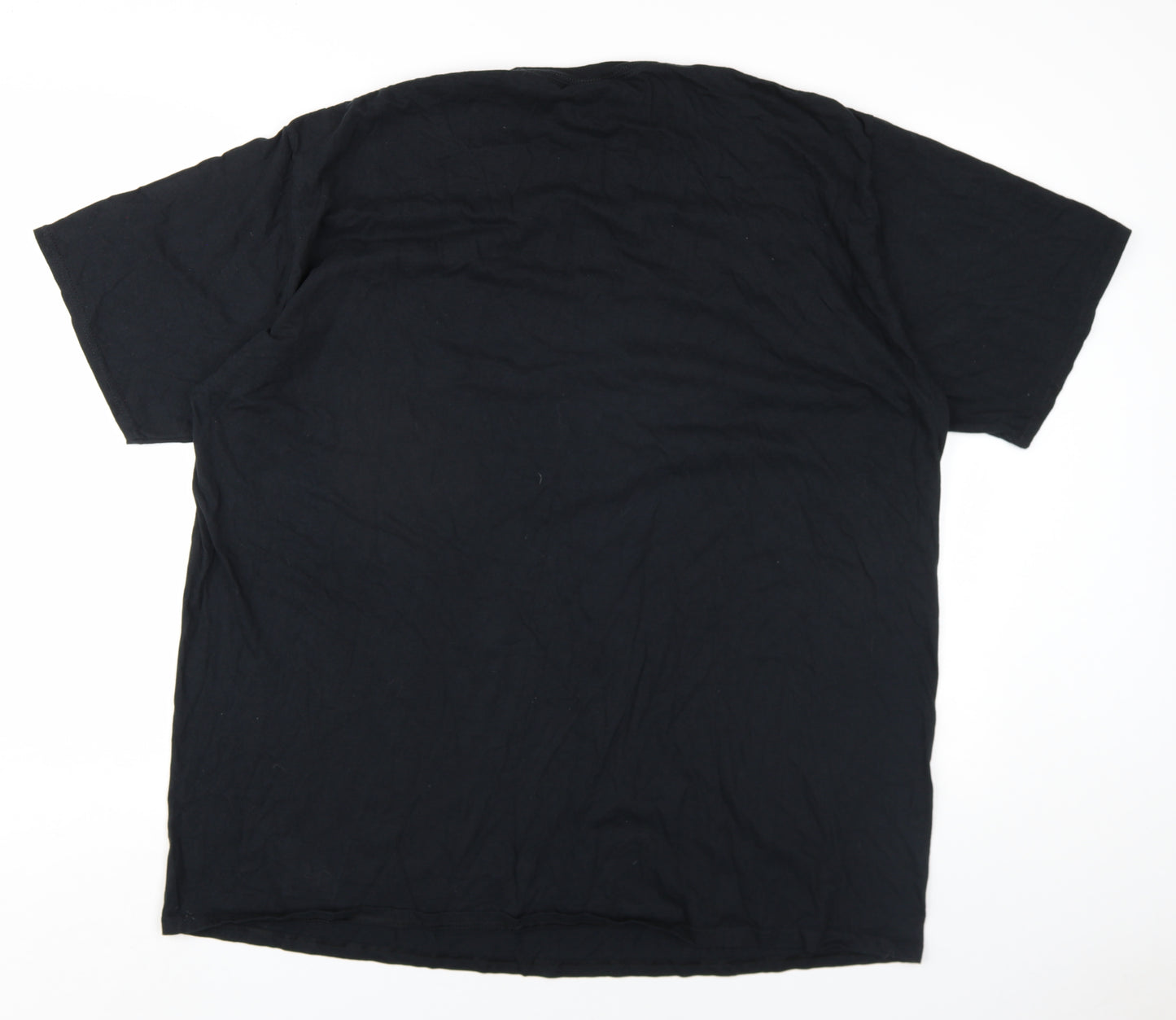 Disney Mens Black Cotton T-Shirt Size 3XL Round Neck - Snow White Grumpy