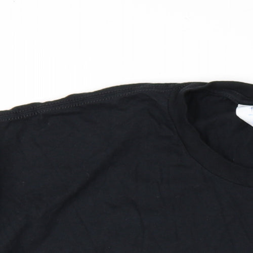 Disney Mens Black Cotton T-Shirt Size 3XL Round Neck - Snow White Grumpy