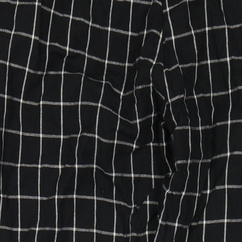 Khaadi Womens Black Check Cotton Trousers Size 12 L30 in Regular