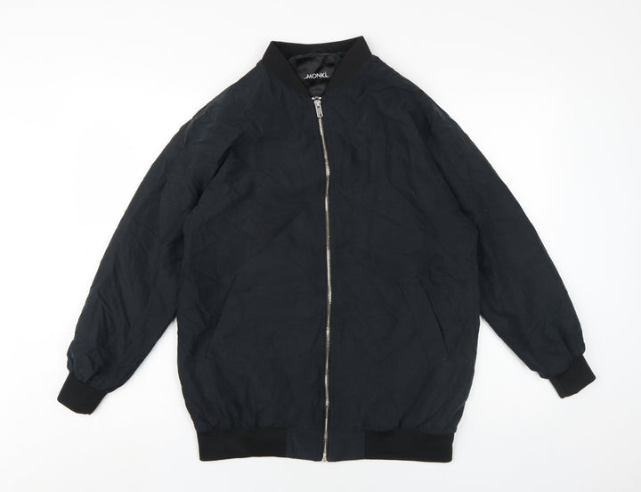 Monki Womens Black Bomber Jacket Jacket Size 2XS Zip