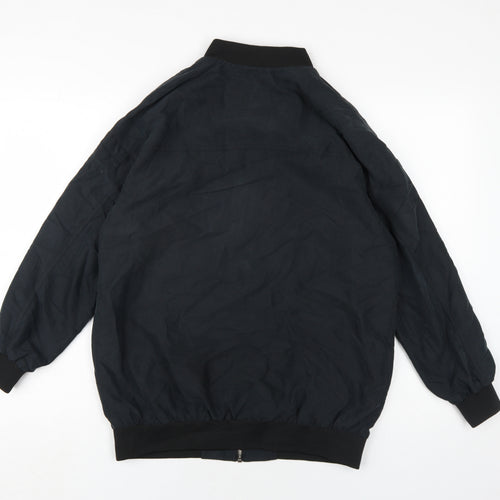 Monki Womens Black Bomber Jacket Jacket Size 2XS Zip
