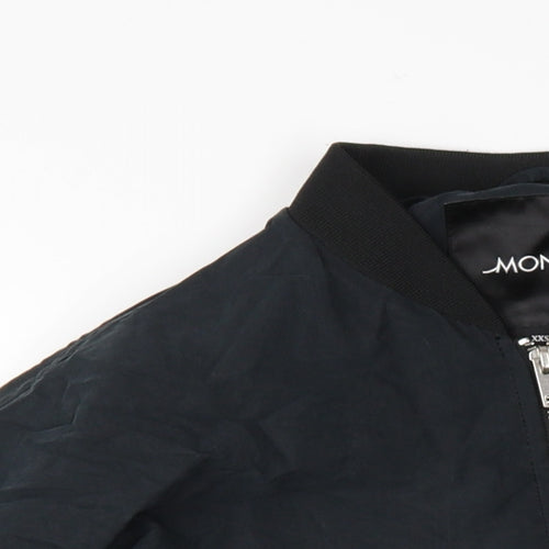 Monki Womens Black Bomber Jacket Jacket Size 2XS Zip