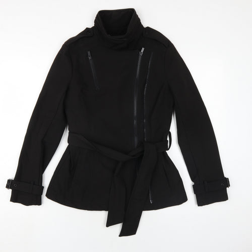 Kenneth Cole Womens Black Jacket Coat Size XS Zip