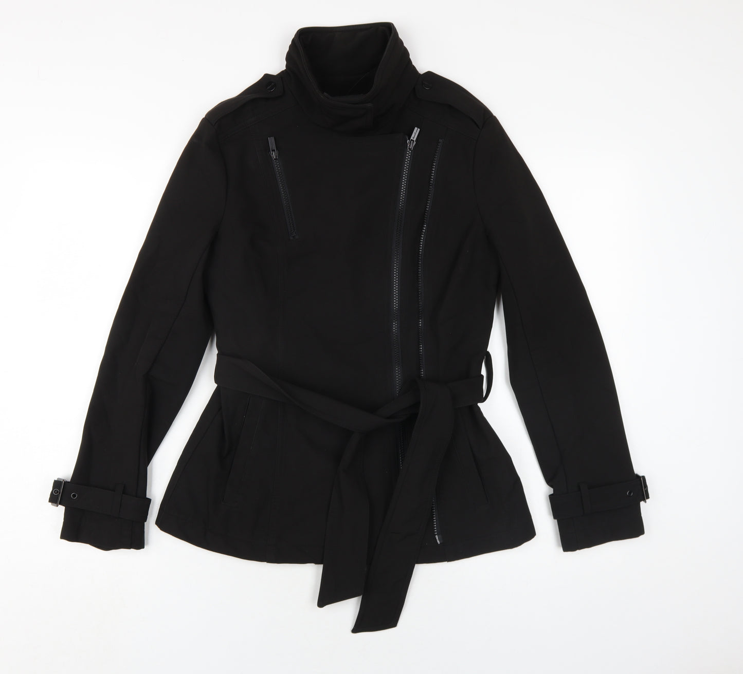 Kenneth Cole Womens Black Jacket Coat Size XS Zip