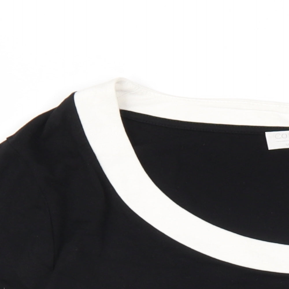 Windsmoor Womens Black Viscose Basic T-Shirt Size M Scoop Neck