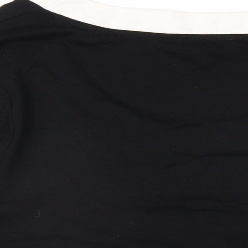 Windsmoor Womens Black Viscose Basic T-Shirt Size M Scoop Neck