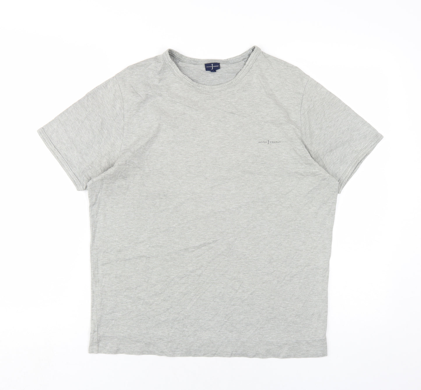 Jasper Conran Mens Grey Cotton T-Shirt Size S Round Neck