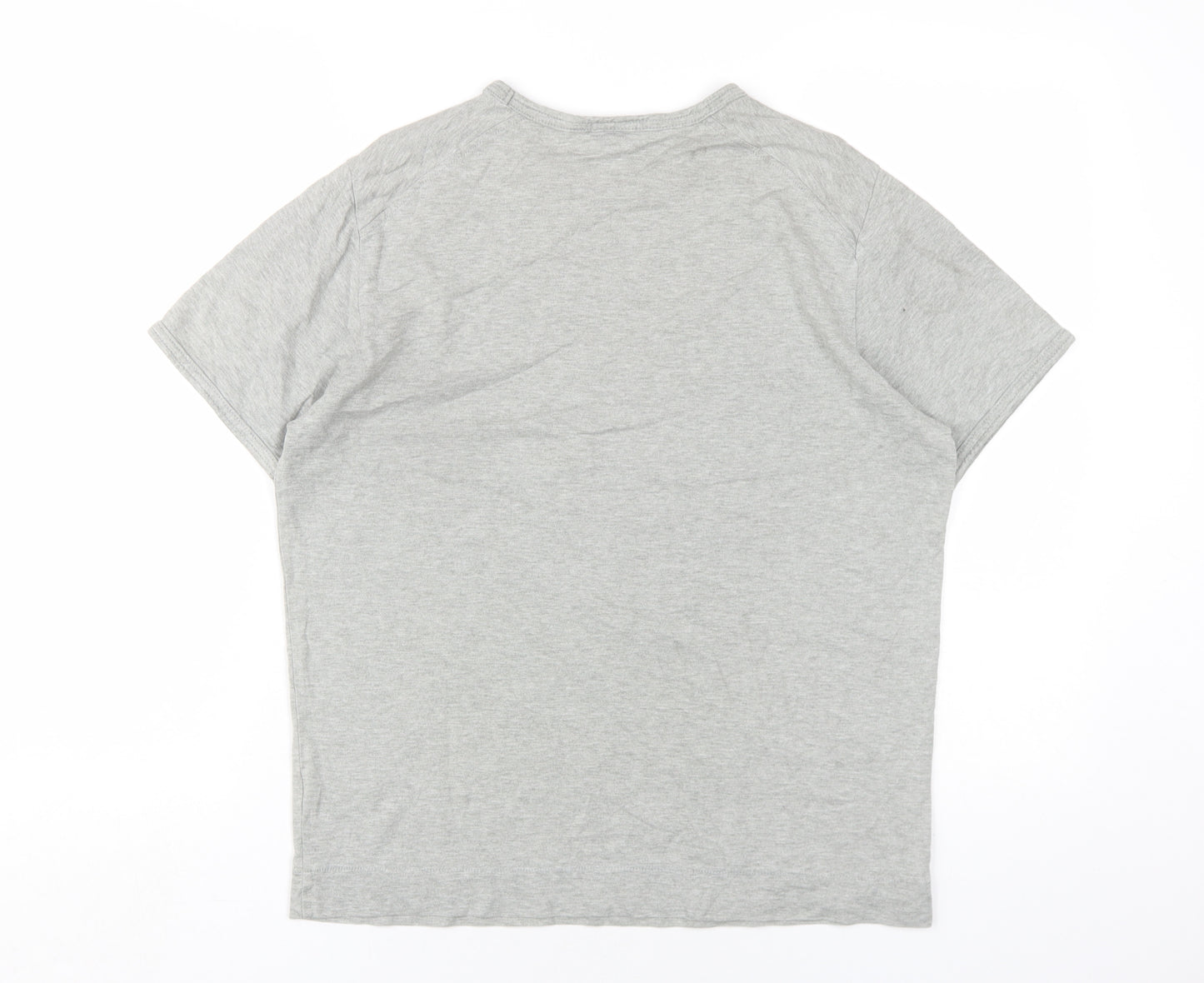 Jasper Conran Mens Grey Cotton T-Shirt Size S Round Neck