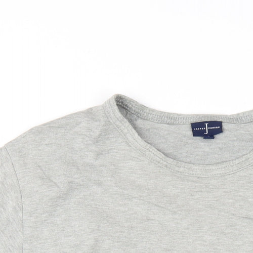 Jasper Conran Mens Grey Cotton T-Shirt Size S Round Neck