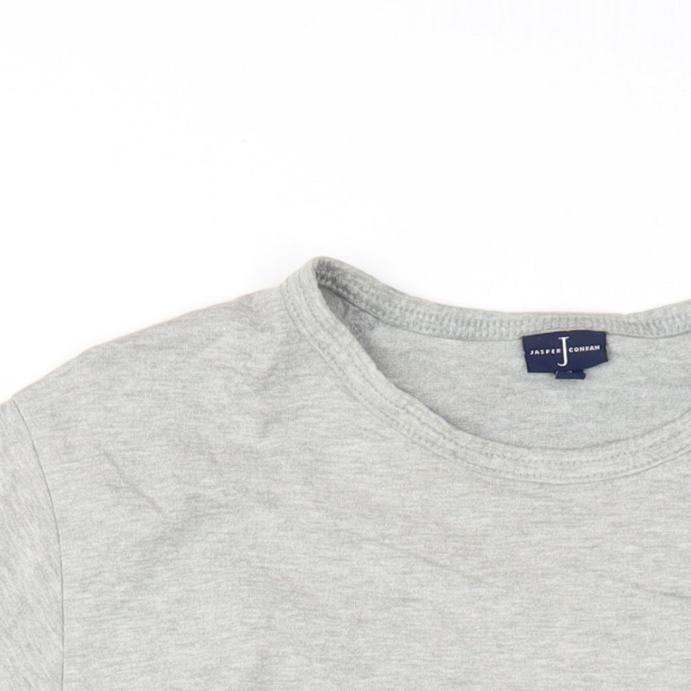 Jasper Conran Mens Grey Cotton T-Shirt Size S Round Neck