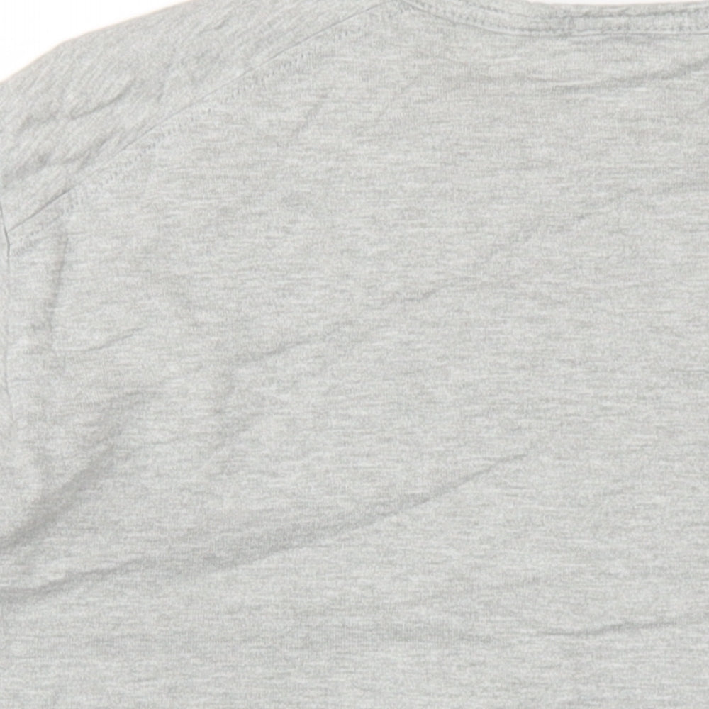 Jasper Conran Mens Grey Cotton T-Shirt Size S Round Neck
