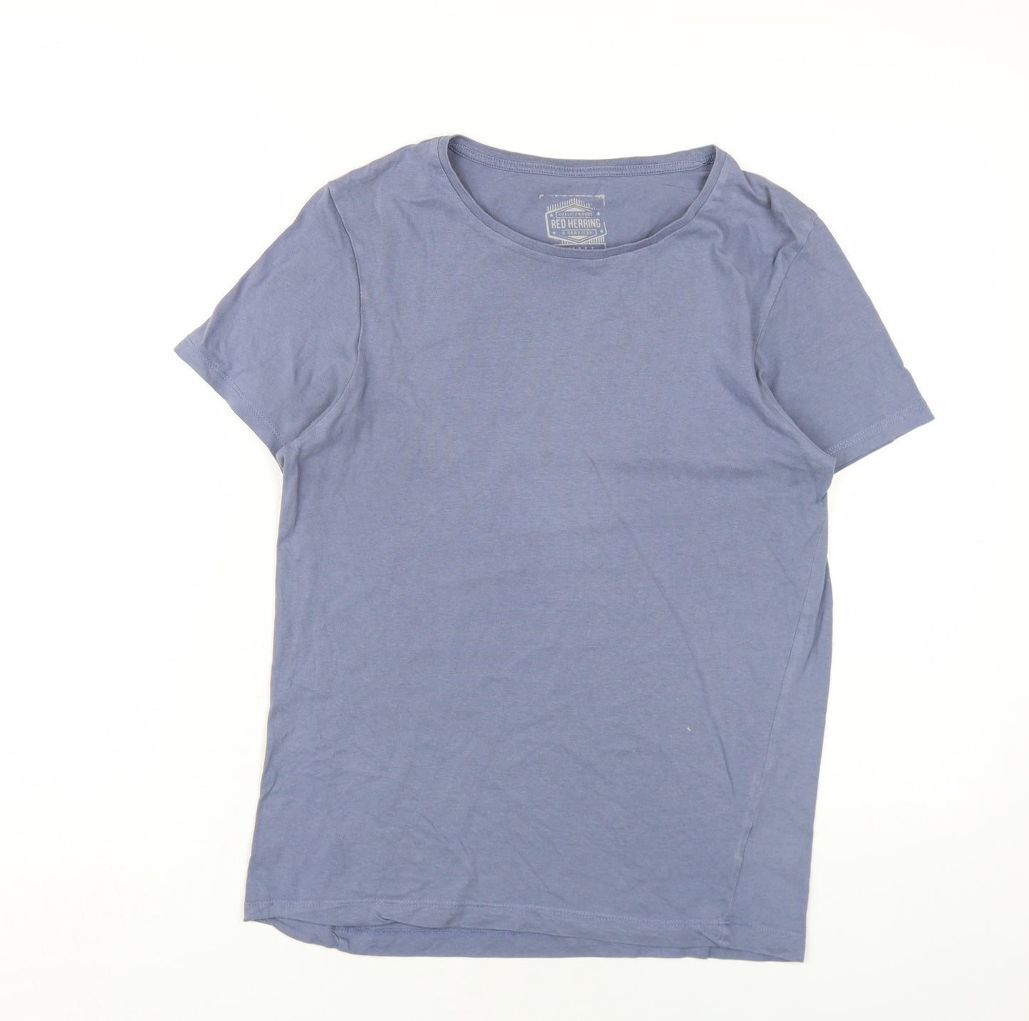 Red Herring Mens Blue Cotton T-Shirt Size S Round Neck