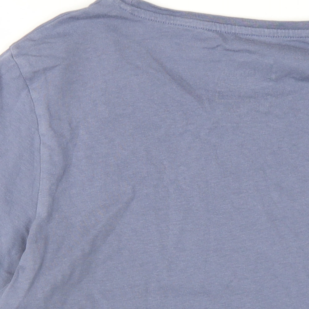 Red Herring Mens Blue Cotton T-Shirt Size S Round Neck