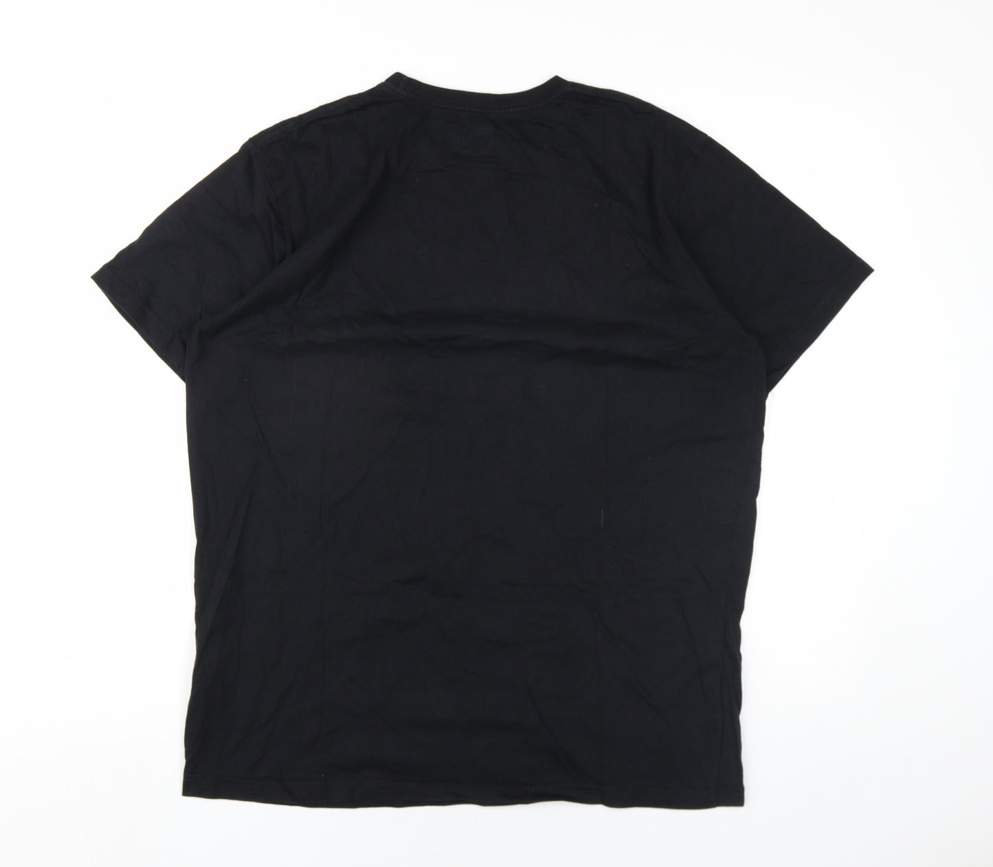 Quiksilver Mens Black Cotton T-Shirt Size L Round Neck