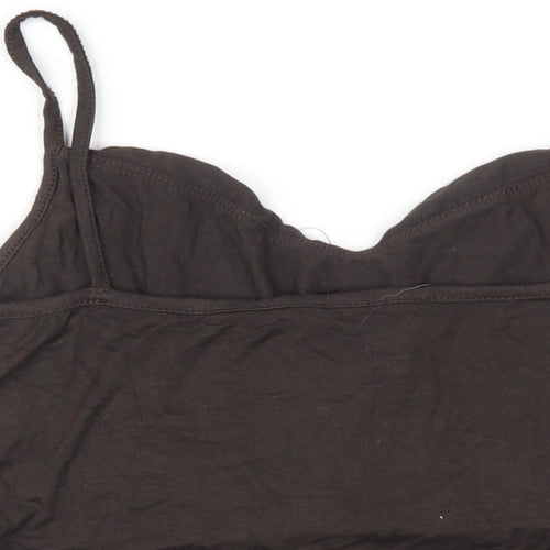 Morgan Womens Brown Viscose Camisole T-Shirt Size L V-Neck