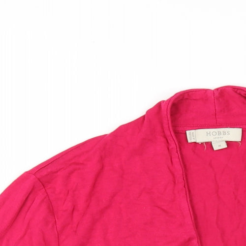 Hobbs Womens Pink Viscose Basic T-Shirt Size M V-Neck