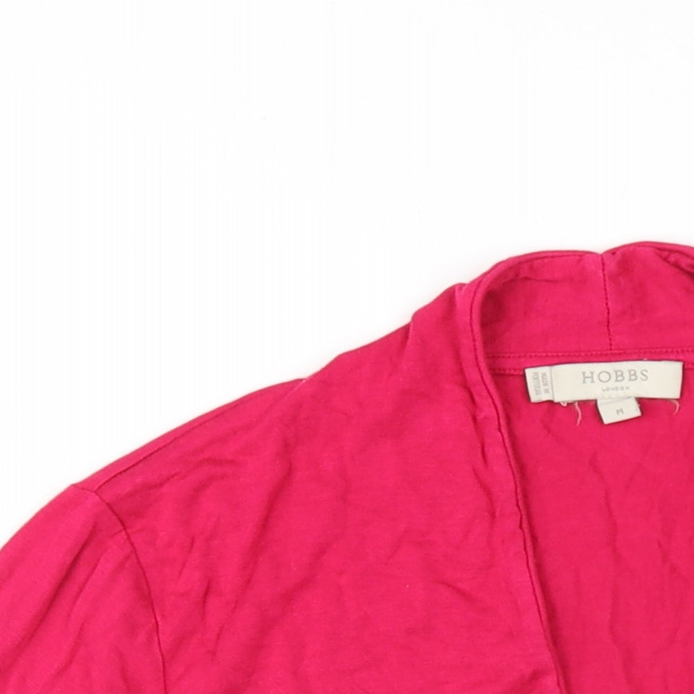 Hobbs Womens Pink Viscose Basic T-Shirt Size M V-Neck