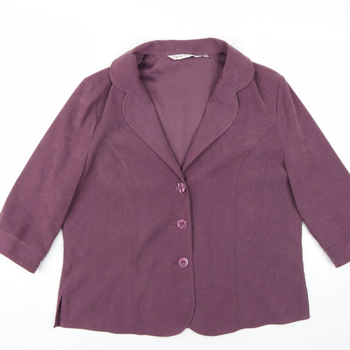 EWM Womens Purple Jacket Size 16 Button