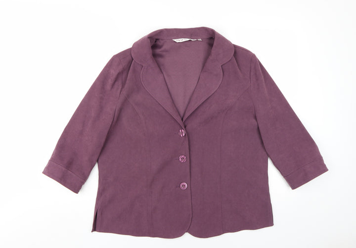 EWM Womens Purple Jacket Size 16 Button