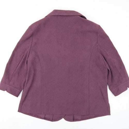 EWM Womens Purple Jacket Size 16 Button