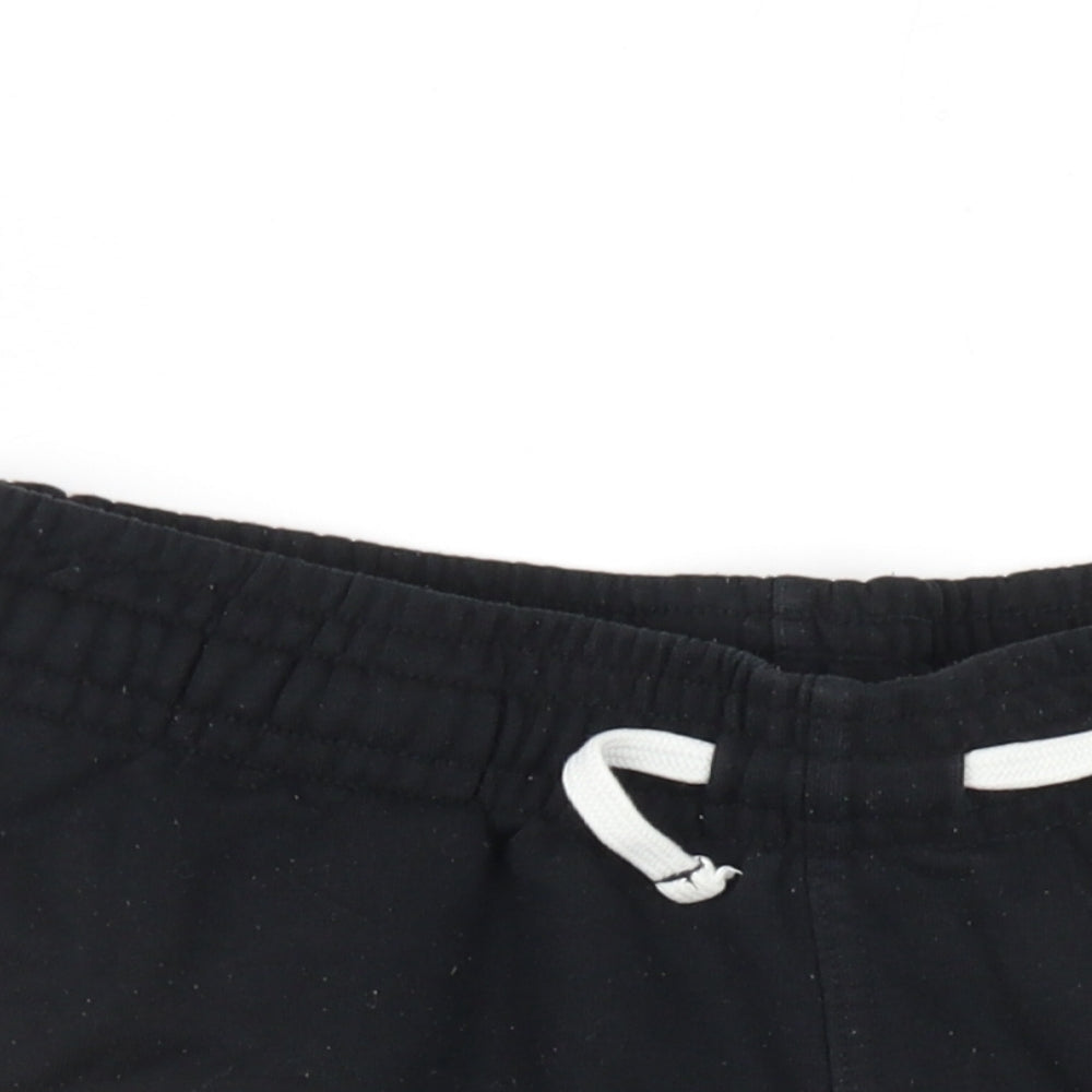 Kappa Boys Black Cotton Sweat Shorts Size M L9 in Regular Drawstring - Leeds United FC