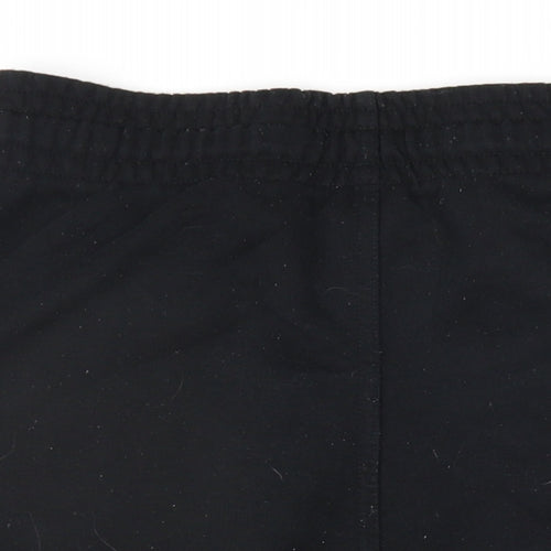 Kappa Boys Black Cotton Sweat Shorts Size M L9 in Regular Drawstring - Leeds United FC