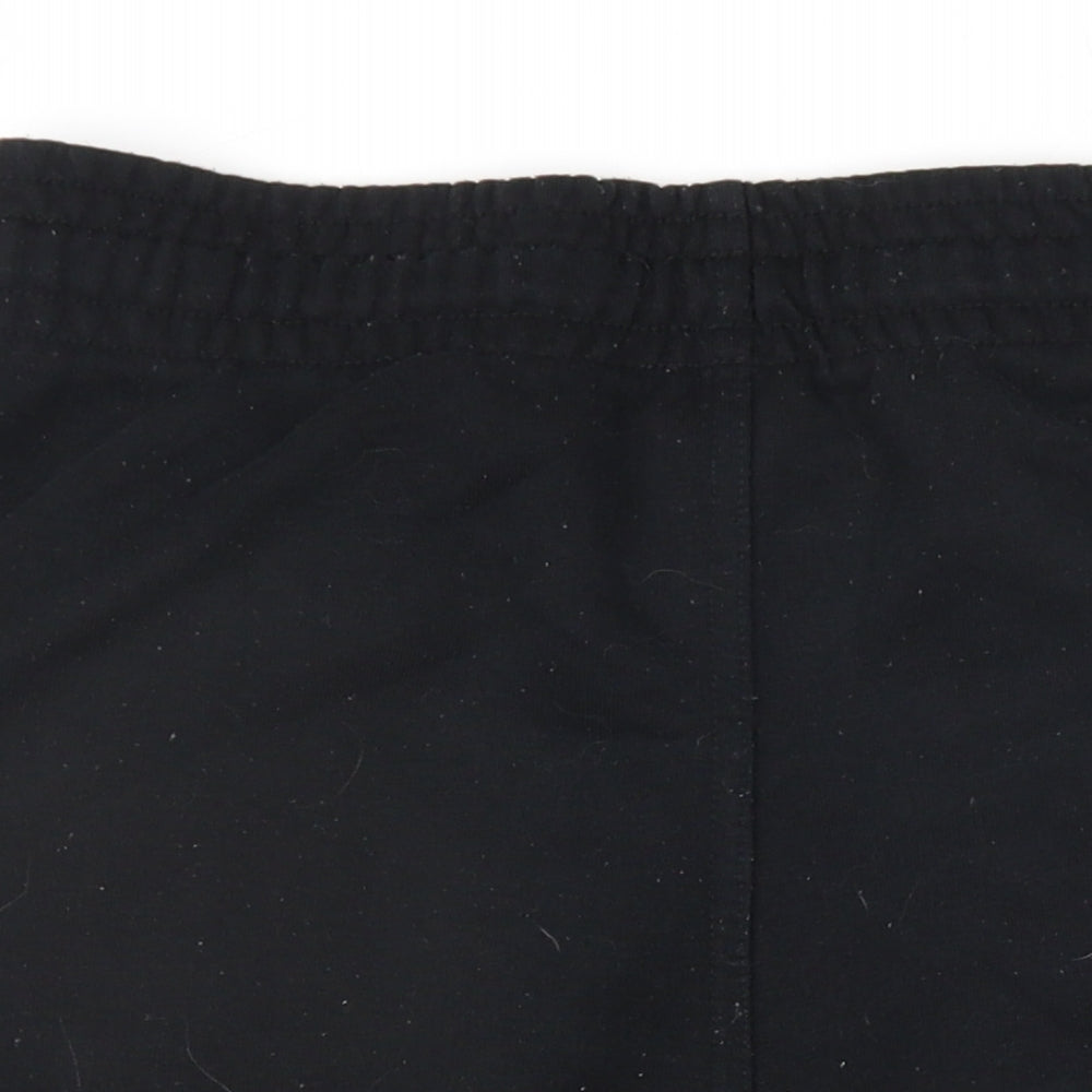 Kappa Boys Black Cotton Sweat Shorts Size M L9 in Regular Drawstring - Leeds United FC