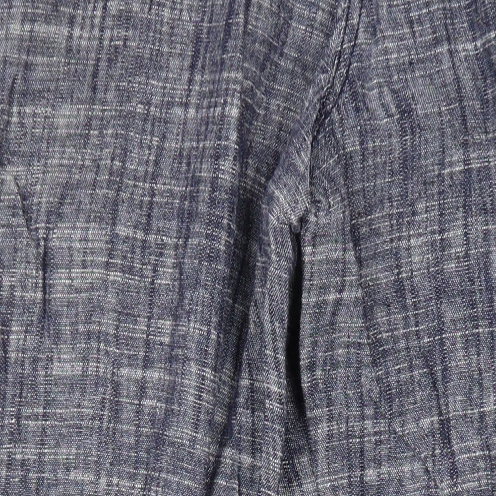 Parallel Womens Blue Linen Sweatpants Trousers Size 8 L31 in Regular Zip