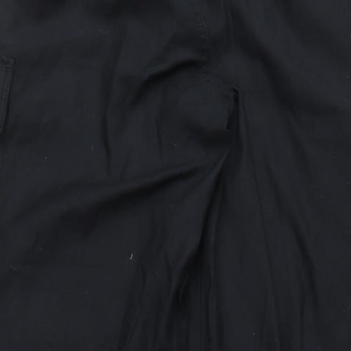 Uniqlo Mens Black Cotton Cargo Trousers Size M L29 in Regular Zip - Pockets