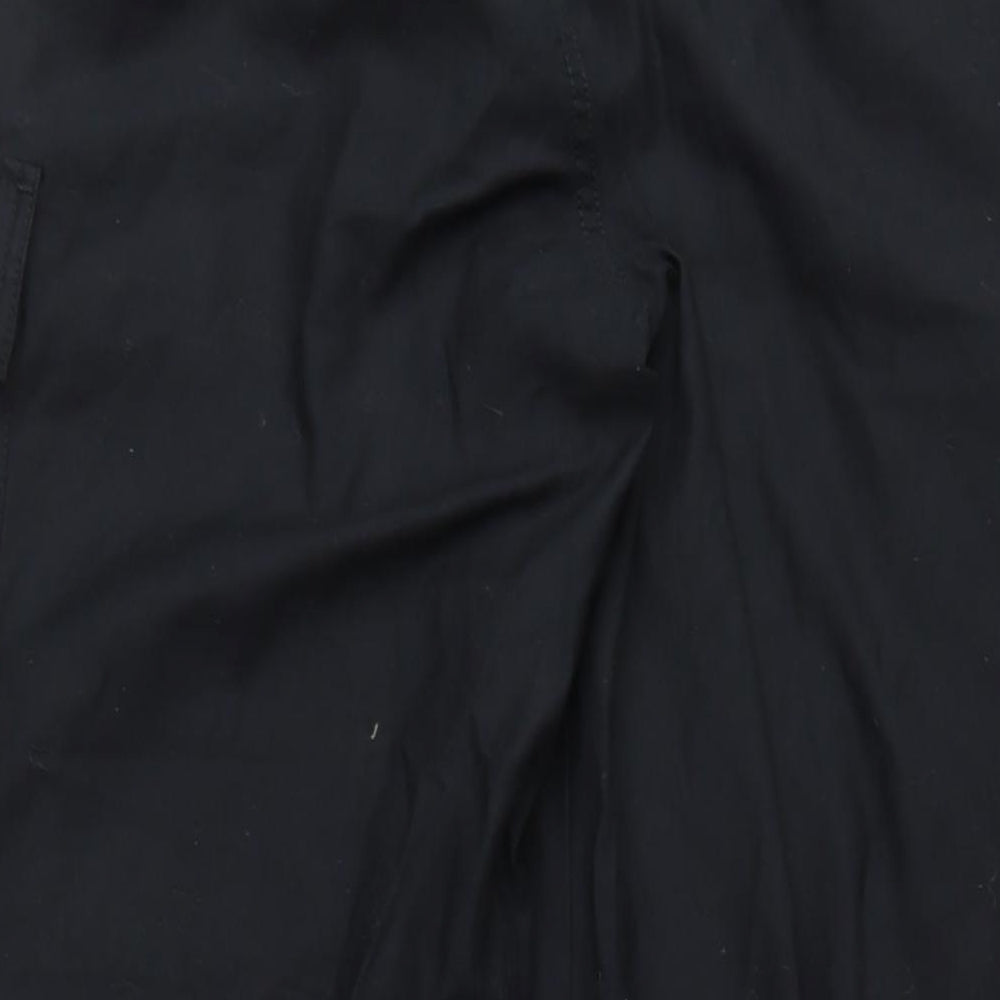 Uniqlo Mens Black Cotton Cargo Trousers Size M L29 in Regular Zip - Pockets