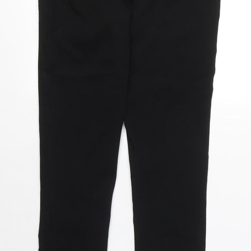 Dorothy Perkins Womens Black Viscose Chino Trousers Size 12 L30 in Regular Zip - Zip Detail