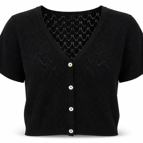 Divided Womens Black V-Neck Viscose Cardigan Jumper Size XS