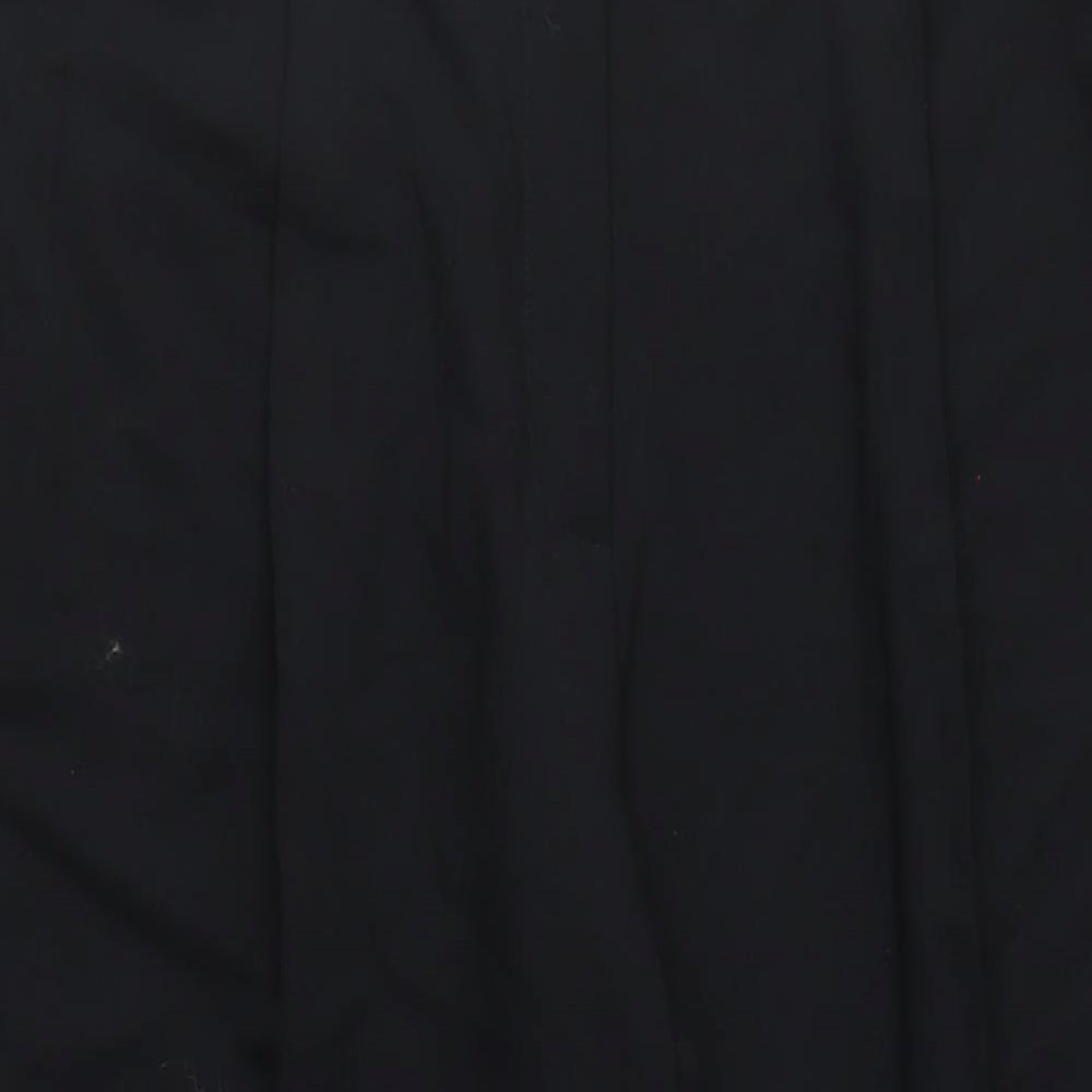 Marks and Spencer Womens Black Polyester Trousers Size 18 L28 in Regular Zip
