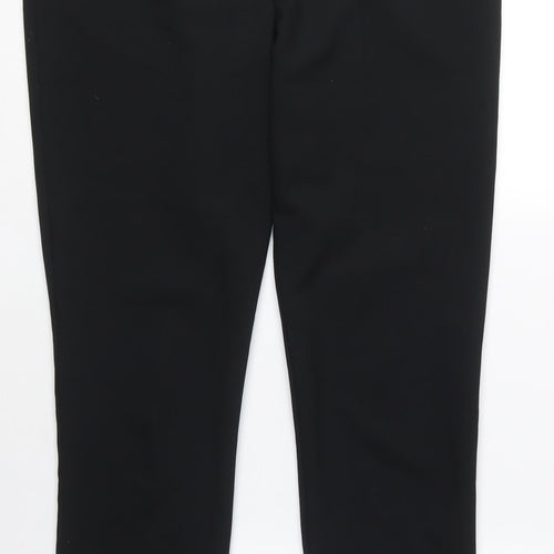 Dorothy Perkins Womens Black Polyester Chino Trousers Size 10 L32 in Regular Zip