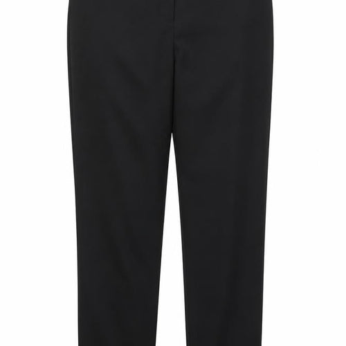 Dorothy Perkins Womens Black Polyester Chino Trousers Size 10 L32 in Regular Zip