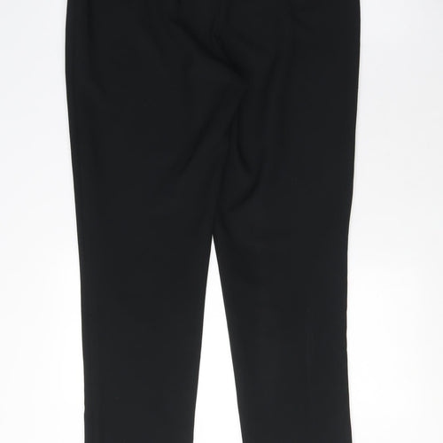 Dorothy Perkins Womens Black Polyester Chino Trousers Size 10 L32 in Regular Zip