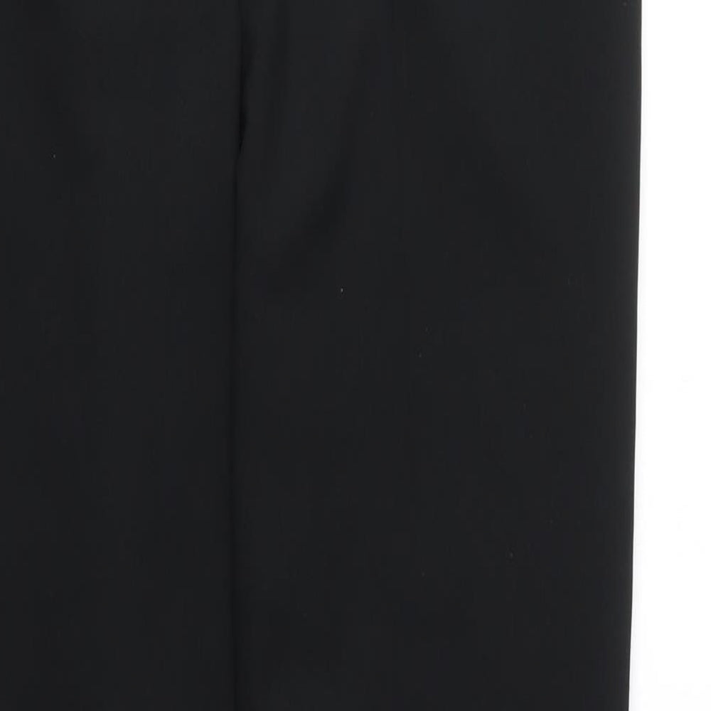 Dorothy Perkins Womens Black Polyester Chino Trousers Size 10 L32 in Regular Zip