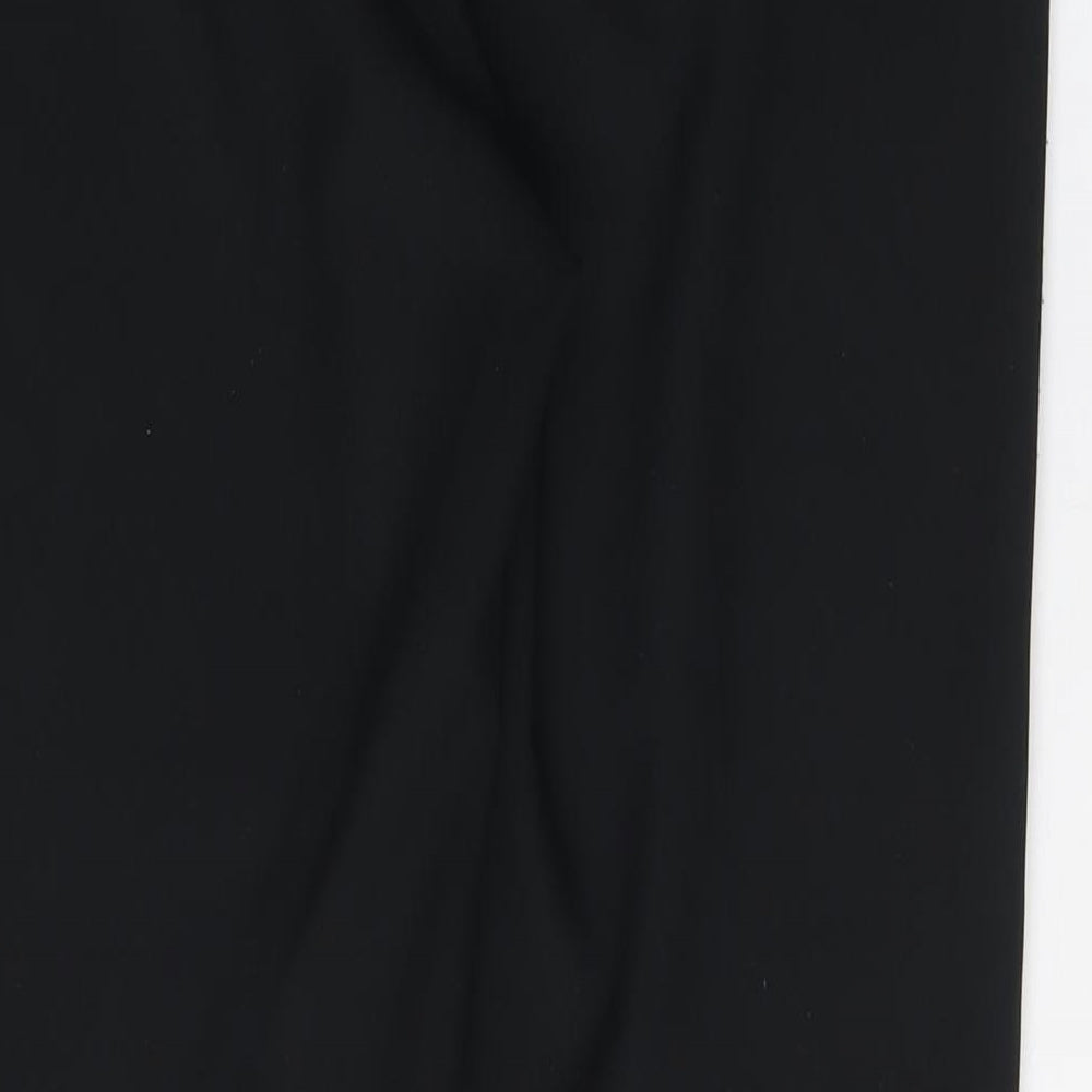 Dorothy Perkins Womens Black Polyester Chino Trousers Size 10 L32 in Regular Zip