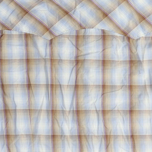 Burton Mens Blue Plaid Cotton Button-Up Size 2XL Collared Snap