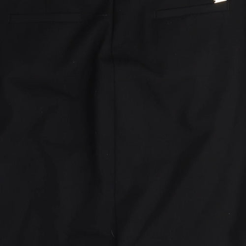 Per Una Womens Black Cotton A-Line Skirt Size 14 Zip