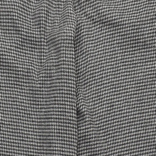 NEXT Womens Green Geometric Polyester Trousers Size 14 L29 in Regular Zip
