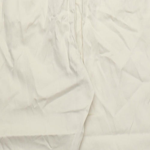 Dorothy Perkins Womens Beige Cotton Chino Trousers Size 18 L25 in Regular Zip